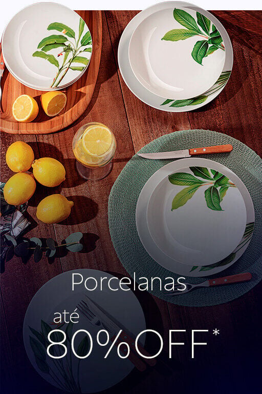 Porcelanas 80% OFF