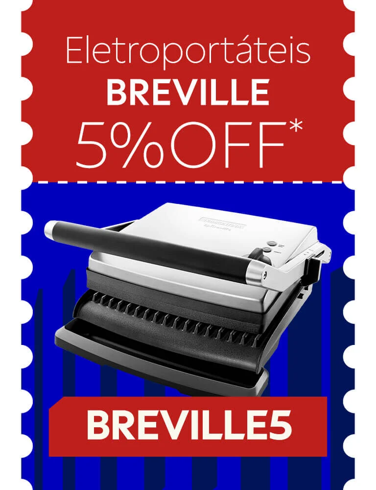 Cupom Eletroportáteis Breville - BREVILLE5