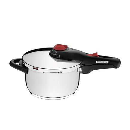 Panela de Pressão Tramontina Solar em Aço Inox Fundo Triplo com 5 Dispositivos de Segurança 22 cm 4,5 L - Edição Especial