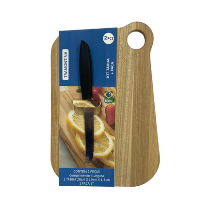 Kit Tábua e Faca Legumes Plenus 2 Peças