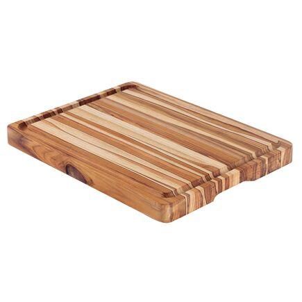 Tábua para Churrasco Tramontina Churrasco em Madeira Teca com Empunhadura e Sulco 50 x 38 cm