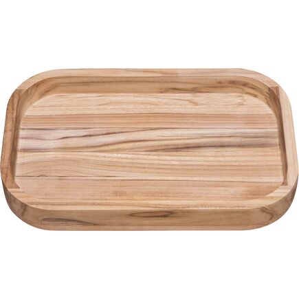 Gamela para Churrasco Tramontina Retangular em Madeira Mista com Acabamento Natural 40x25 cm