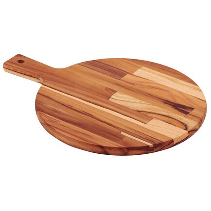 Tábua Redonda Tramontina Kitchen em Madeira Teca com Cabo 40x28 cm