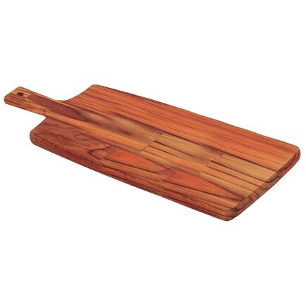 Tábua Retangular Tramontina Kitchen em Madeira Teca com Cabo 48x19,5 cm