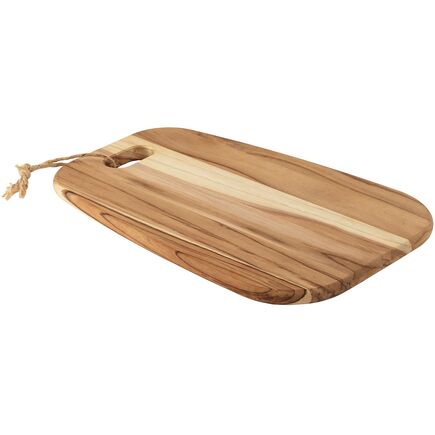 Tábua para Queijos e Frios Tramontina Provence em Madeira Teca FSC 40x28 cm com acabamento em Óleo Mineral.