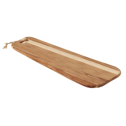 Tábua de Antepastos Tramontina Provence em Madeira Teca FSC 48x19,5 cm com acabamento em Óleo Mineral