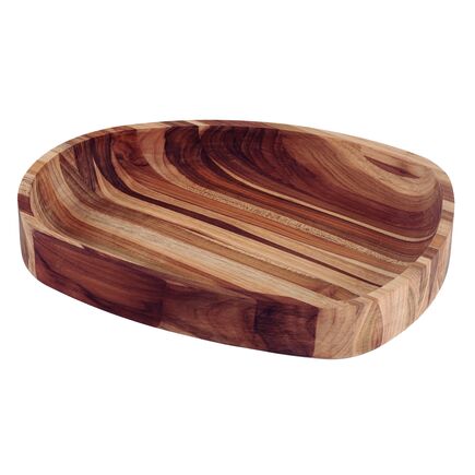 Gamela Orgânica Tramontina Churrasco em Madeira Teca com Acabamento em Óleo Mineral 37 x 29,8 cm