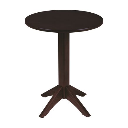 Mesa Tramontina Piazza London Redonda em Madeira Tauari Castanho Escuro 2 Lugares 60 cm