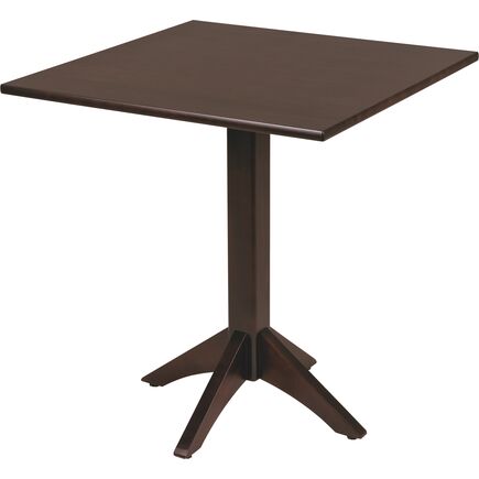 Mesa Tramontina Piazza London Coluna Central Quadrada em Tauari Castanho Escuro 4 Lugares 70 cm