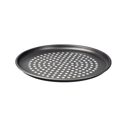 Assadeira para Pizza Tramontina Brasil Perfurada em Alumínio com Revestimento Interno e Externo Antiaderente Starflon Max Grafite 30 cm