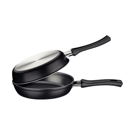 Omeleteira Tramontina Loreto em Alumínio com Revestimento Interno Antiaderente Starflon Max com Cabos Baquelite 20 cm Grafite