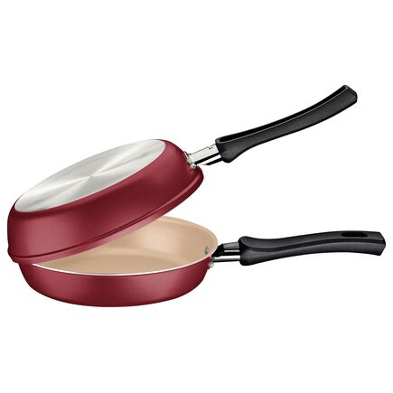 Omeleteira Tramontina Loreto em Alumínio com Revestimento Interno e Externo em Antiaderente Starflon Max Vermelho 20 cm