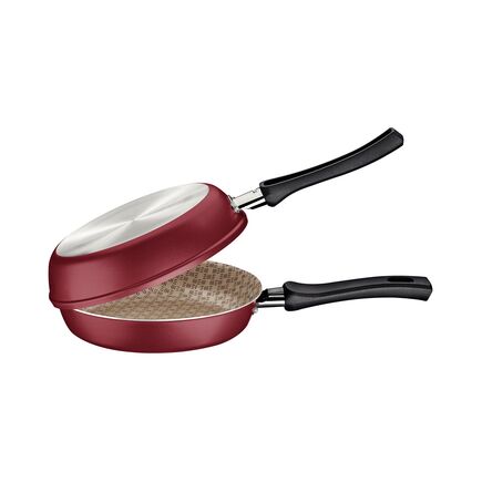 Omeleteira Tramontina Loreto em Alumínio com Revestimento Interno e Externo em Antiaderente Starflon Max Vermelho 20 cm