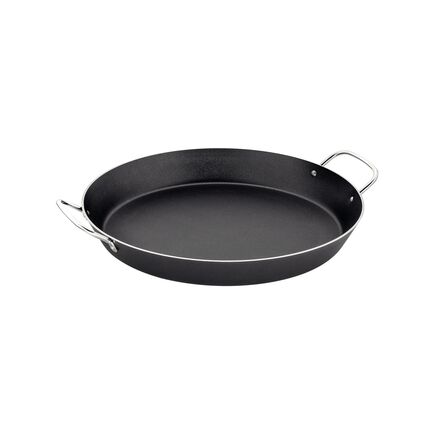 Paellera Tramontina Loreto em Alumínio com Revestimento Interno Antiaderente Starflon Max com Alças Metálicas Grafite 34 cm 3,7 L