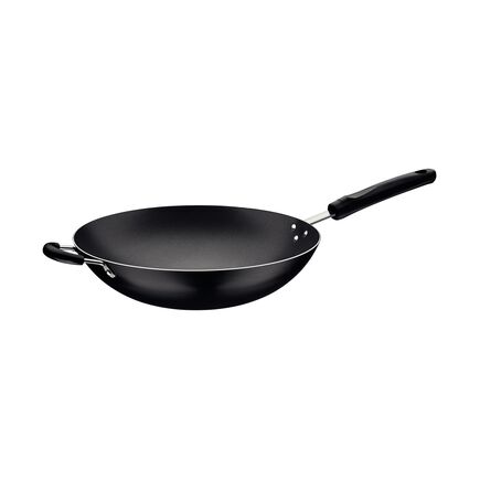 Wok Tramontina Loreto em Alumínio com Revestimento Interno Antiaderente Starflon Max com Cabo Baquelite Grafite 32 cm 4,4 L