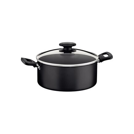 Caçarola Tramontina Loreto em Alumínio com Revestimento Interno e Externo Antiaderente Starflon Max com Alças Baquelite e Tampa 20 cm 2,8 L Grafite