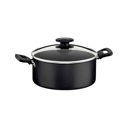 Caçarola Tramontina Loreto em Alumínio com Revestimento Interno e Externo Antiaderente Starflon Max com Alças Baquelite e Tampa 24 cm 4,7 L Grafite