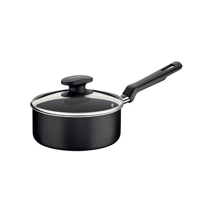 Panela Tramontina Loreto em Alumínio com Revestimento Interno e Externo Antiaderente Starflon Max Cabo Baquelite e Tampa de Vidro 18 cm 2,0 L Grafite