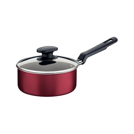 Panela Tramontina Loreto em Alumínio com Revestimento Interno e Externo Antiaderente Starflon Max Cabo Baquelite e Tampa de Vidro 20 cm 2,8 L Vermelha
