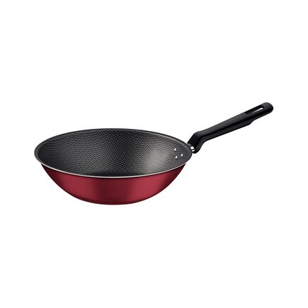 Wok Tramontina Loreto em Alumínio com Revestimento Interno e Externo em Antiaderente Starflon Max Vermelho 24 cm 2,2 L