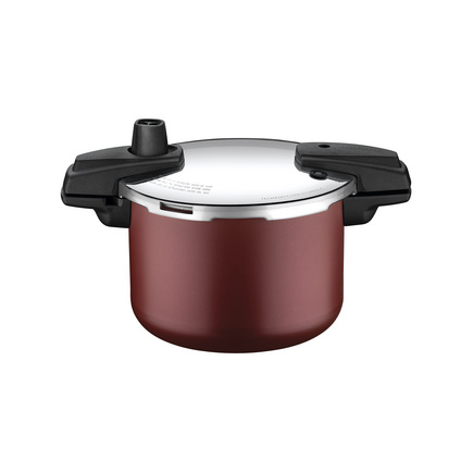 Panela de Pressão Tramontina Arizona em Alumínio com Revestimento Interno e Externo em Antiaderente Starflon Max Vermelho 20 cm 4,5 L