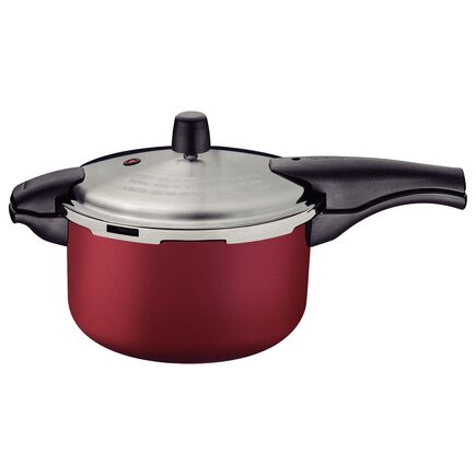 Panela de Pressão Tramontina Vancouver Effect em Alumínio com Revestimento Interno e Externo em Antiaderente Starflon Max Vermelho 24 cm 6 L