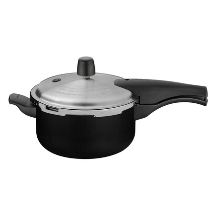 Panela de Pressão Tramontina Vancouver Effect em Alumínio com Revestimento Interno e Externo Antiaderente Starflon Max Preto 20 cm 3 L