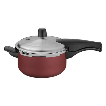 Panela de Pressão Tramontina Vancouver Effect em Alumínio com Revestimento Interno e Externo Antiaderente Starflon Max Vermelho 20 cm 3 L