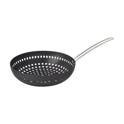 Grelha Wok Furada Tramontina Churrasco em Alumínio Anodizado com Cabo 26 cm