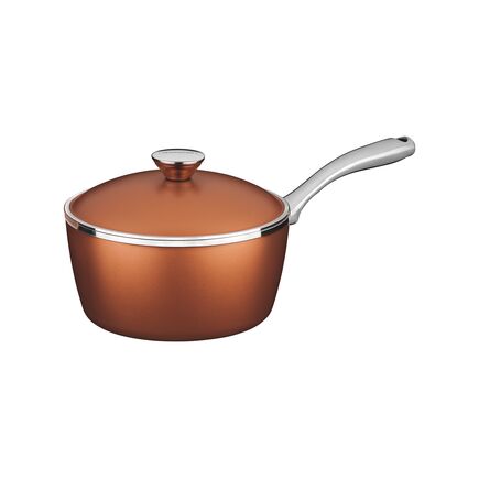 Panela Tramontina Lyon em Alumínio Forjado com Revestimento Interno e Externo em Antiaderente Starflon High Performance Dourado 20 cm 2,8 L