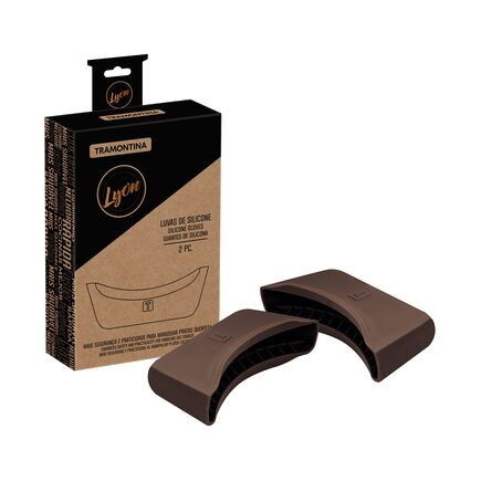 Conjunto de pegadores de Silicone para Panela Tramontina Lyon Capuccino 2 Peças