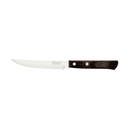 Faca para Churrasco Tramontina com Lâmina em Aço Inox e Cabo em Madeira Tratada Polywood Castanho 5