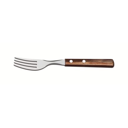 Garfo de Mesa Tramontina com Lâmina em Aço Inox e Cabo em Madeira Tratada Polywood Castanho