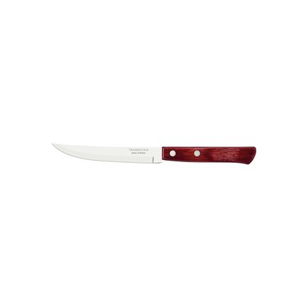 Faca para Churrasco Tramontina com Lâmina em Aço com Fio Liso e Cabo de Madeira Tratada Polywood Vermelho 5