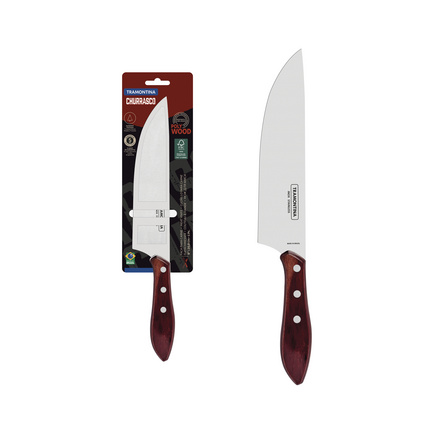 Faca para Carne Tramontina com Lâmina em Aço Inox e Cabo em Madeira Tratada Polywood Vermelho 8