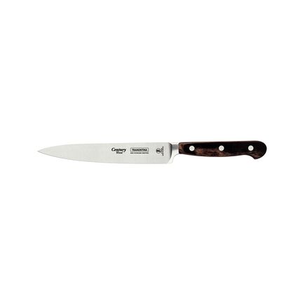 Faca Utility Tramontina Century Wood com Lâmina em Aço Inox e Cabo de Madeira Tratada Castanho 6