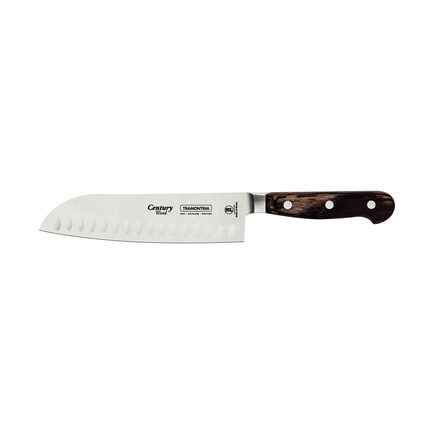Faca Santoku Tramontina Century Wood com Lâmina em Aço Inox e Cabo de Madeira Tratada Castanho 7