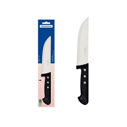 Faca para Cozinha Tramontina Plenus com Lâmina em Aço Inox e Cabo de Polipropileno Preto 6