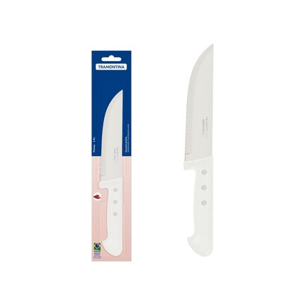 Faca para Cozinha Tramontina Plenus com Lâmina em Aço Inox e Cabo de Polipropileno Branco 6