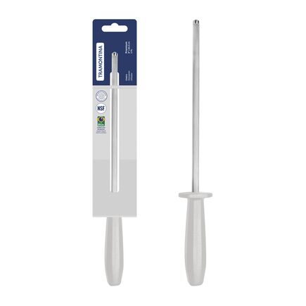 Chaira Tramontina Premium com Haste em Aço Carbono Revestida com Cromo-Duro e Cabo de Polipropileno Branco 8