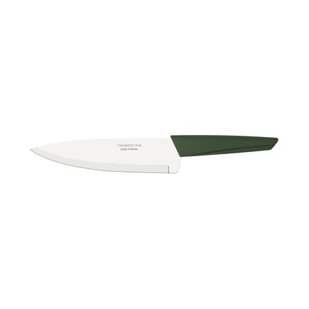 Faca Chef Tramontina LYF com Lâmina em Aço Inox e Cabo de Polipropileno PCR Verde Natureza 7