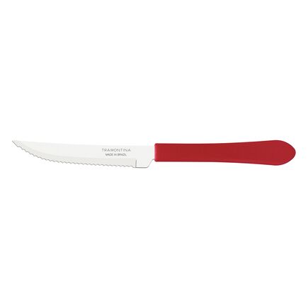 Faca para Churrasco Tramontina Leme com Lâmina em Aço Inox e Cabo de Polipropileno Vermelho 4