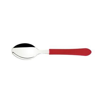 Colher para Sobremesa Tramontina Leme com Lâmina em Aço Inox e Cabo de Polipropileno Vermelho