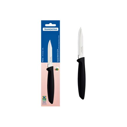 Faca para Legumes e Frutas Tramontina Plenus com Lâmina em Aço Inox e Cabo de Polipropileno Preto 3