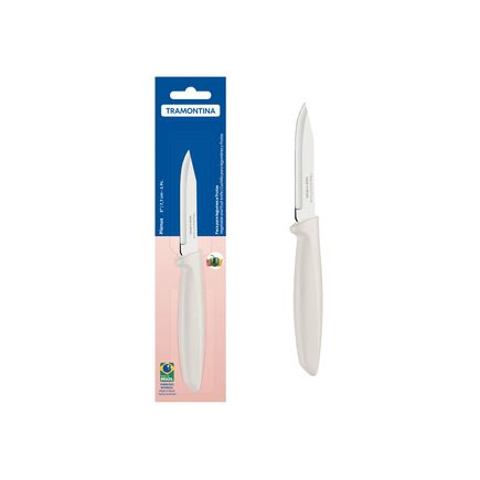 Faca para Legumes e Frutas Tramontina Plenus com Lâmina em Aço Inox e Cabo de Polipropileno Off White 3