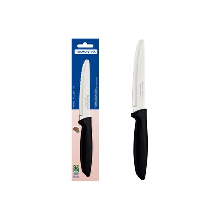 Faca para Churrasco Jumbo Tramontina Plenus com Lâmina em Aço Inox e Cabo de Polipropileno Preto 5
