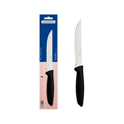 Faca para Cozinha Tramontina Plenus com Lâmina em Aço Inox e Cabo de Polipropileno Preto 6