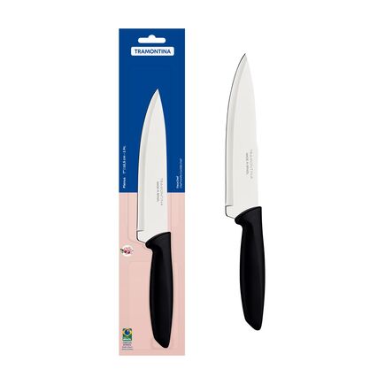 Faca Chef Tramontina Plenus com Lâmina em Aço Inox e Cabo de Polipropileno Preto 7