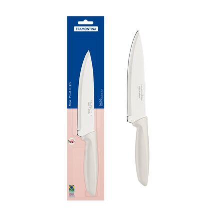 Faca Chef Tramontina Plenus com Lâmina em Aço Inox e Cabo de Polipropileno Off White 7