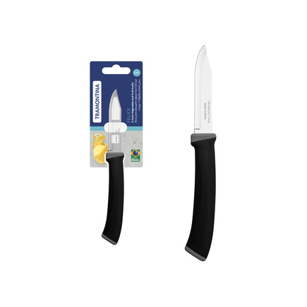 Faca para Legumes e Frutas Tramontina Felice com Lamina de aco Inox e Cabo em Polipropileno Preto 3